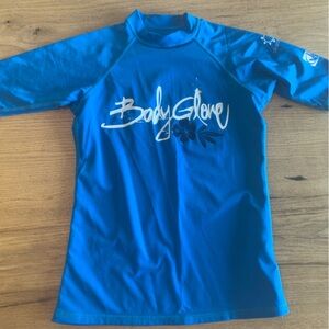 Body Glove Rashguard Short‎ Sleeve Blue Kids 8 Preloved